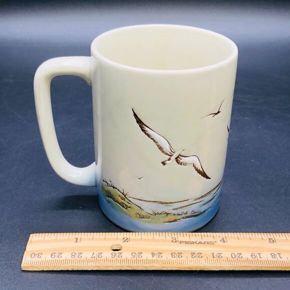 Vintage Otagiri Maritimes Sailboat Coffee Mug: 80s Nautical Coastal Drinkware - Picture 8 of 11